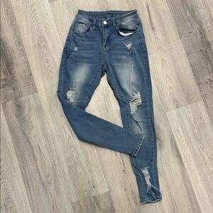 Distressed Blue Women's Jeans